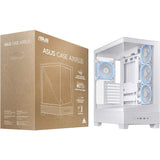 Asus a31 plus midi tårnhus (hvid | 2x USB-A | 2x USB-C | hærdet glas)