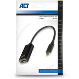 Akt-tilslutning USB-C til HDMI hun-adapter (sort)