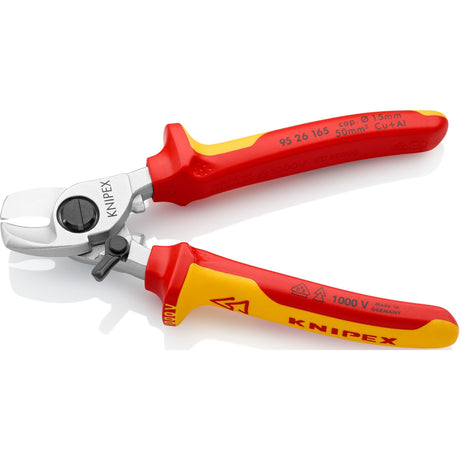 Knipex 95 26 165 kabelskærer 165mm med åbningsfjeder vde