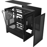 Nzxt h3 flow midi tårnhus (sort (mat) | 1x USB-A | 1x USB-C | hærdet glas)