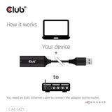 Club 3D USB-A til RJ45 Ethernet 5 Gbps Adapter (sort)