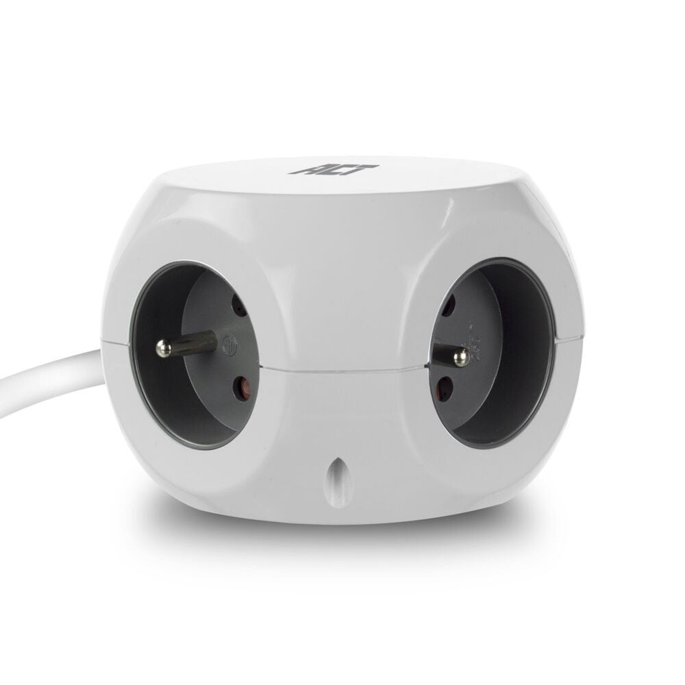 Act connectivity act strømskinne terning med 3 sokler, 30w strømforsyning USB-C a porte, kabellængde 1,5m ac2425
