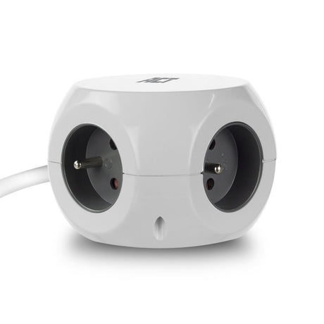 Act connectivity act strømskinne terning med 3 sokler, 30w strømforsyning USB-C a porte, kabellængde 1,5m ac2425
