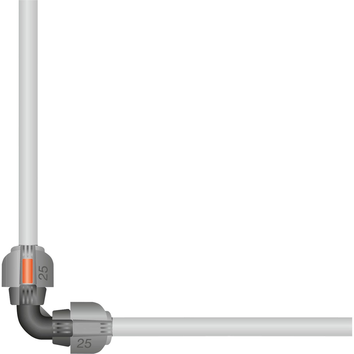 Gardena sprinkleranlæg - L-stykke 25mm