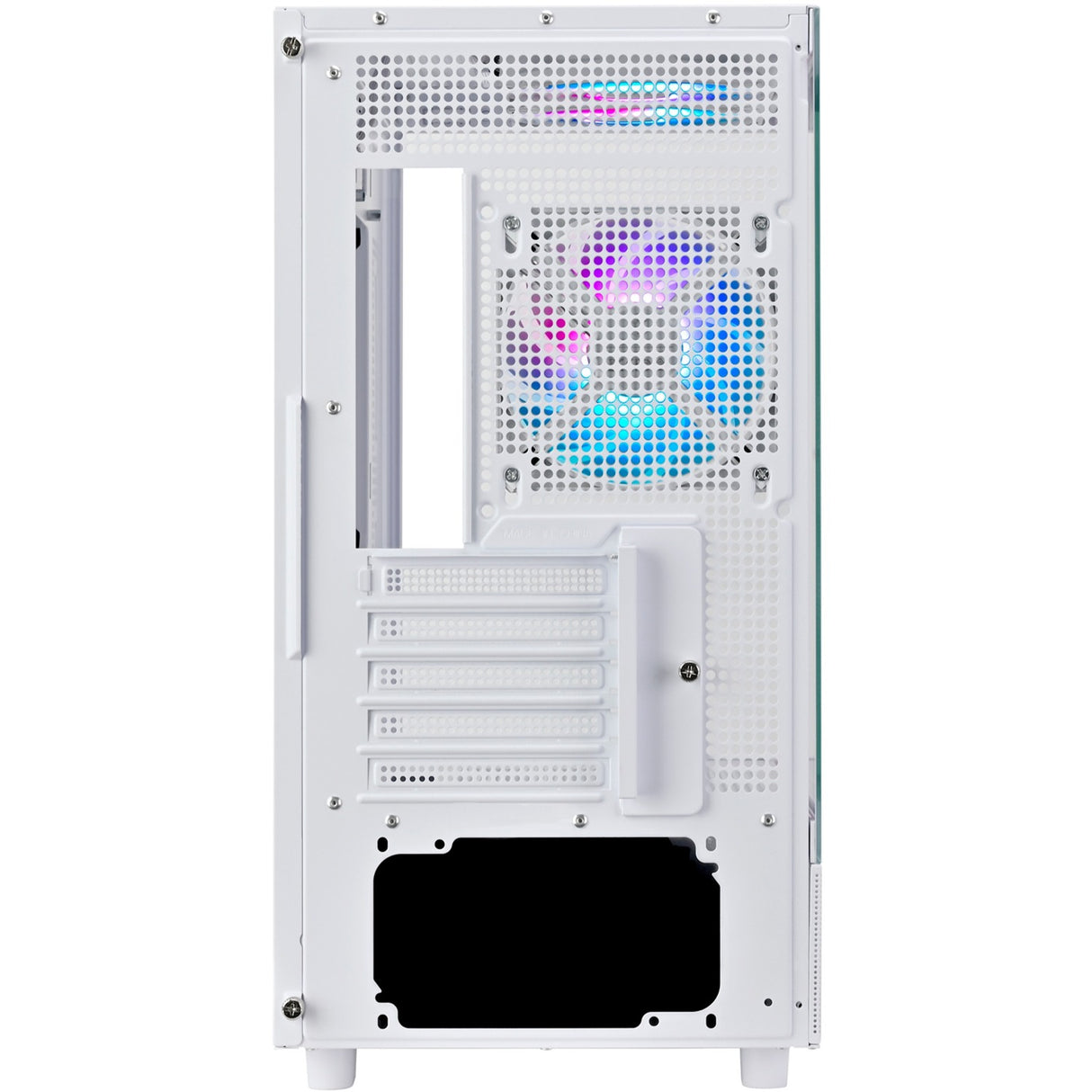 Silverstone lucid 04 mini tårnhus (hvid | 2x USB-A | 1x USB-C | RGB | hærdet glas)