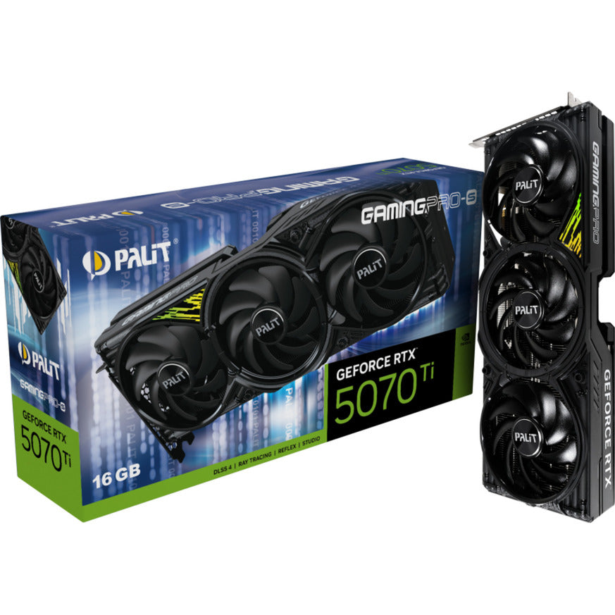 Palit GeForce RTX 5070 Ti Gaming Pro-S grafikkort (DLSS 4, 3x Display Port, 1x HDMI 2.1)
