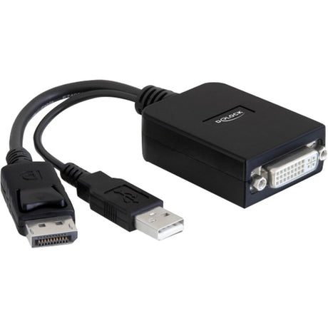 Delock adapter displayport > dvi-i (sort, + usb (23 cm), aktiv)