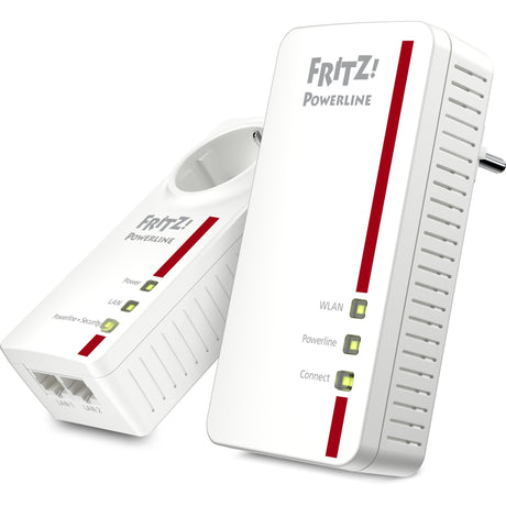 Fritz! powerline 1260e wlan sæt international powerline + wlan (hvid, mesh wi-fi)