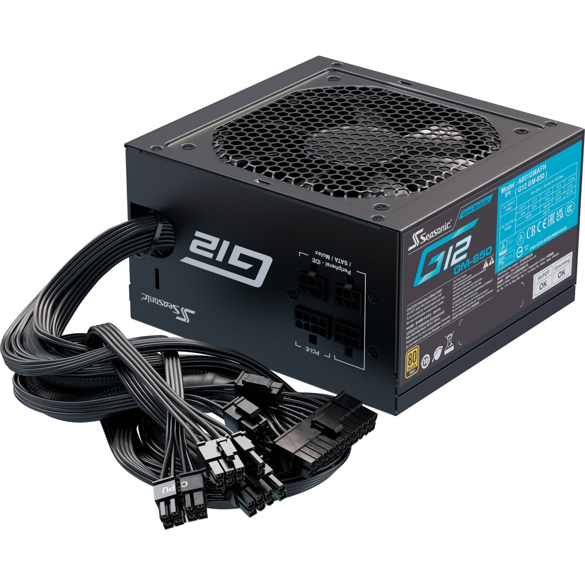 Seasonic g12 gm-850 850 watt strømforsyning (3x pcie)