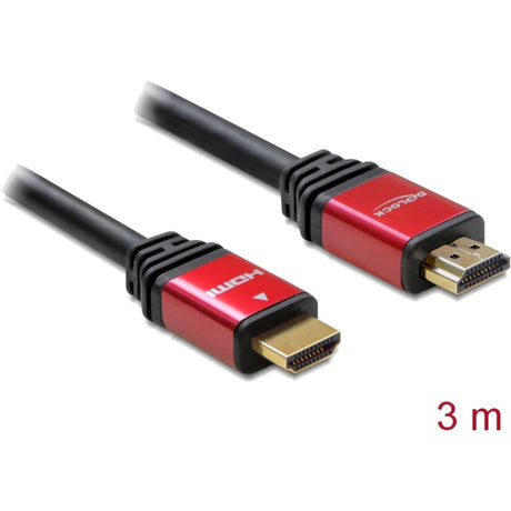Delock højhastigheds HDMI – HDMI en han > HDMI et hankabel (sort, 3 meter)