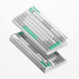Iqunix OG80 ormehul trådløst mekanisk tastatur (grå, amerikansk layout (QWERTY), Cherry MX Brown, 80% (TKL), RGB LED'er, hot-swappable, PBT, 2,4GHz | Bluetooth 5.1 | USB-C)