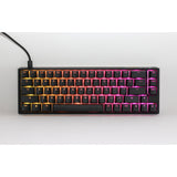 Ducky one 3 klassisk sf rgb mekanisk tastatur (sort, us-layout (qwerty), cherry mx brown, 65%, rgb lysdioder, double-shot pbt, hot-swappable, quack mekanik)