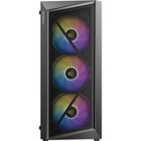 Antec ax67 argb midi tårnhus (sort | 3x usb-a | hærdet glas)