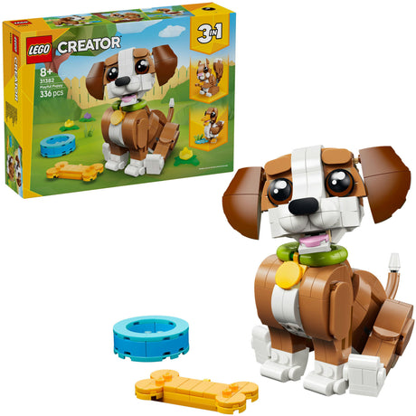 Lego ® creator 3i1 søde dyr: legende hvalp - dyresæt - konverter til et egern eller en and - 31382