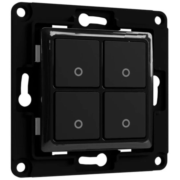 Shelly wall switch 4 knap (sort)