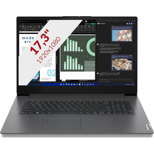Lenovo v17 g4 (83a2004tmh) 17.3 bærbar (grå | i5-13420h | uhd-grafik | 16 gb | 512 gb ssd)