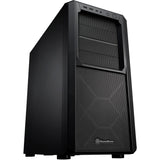 Silverstone sst-sed1-b midi tårnhus (sort | 2x USB-A | 1x USB-C)