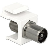 Delock keystone modul iec han > f hun adapter (hvid)