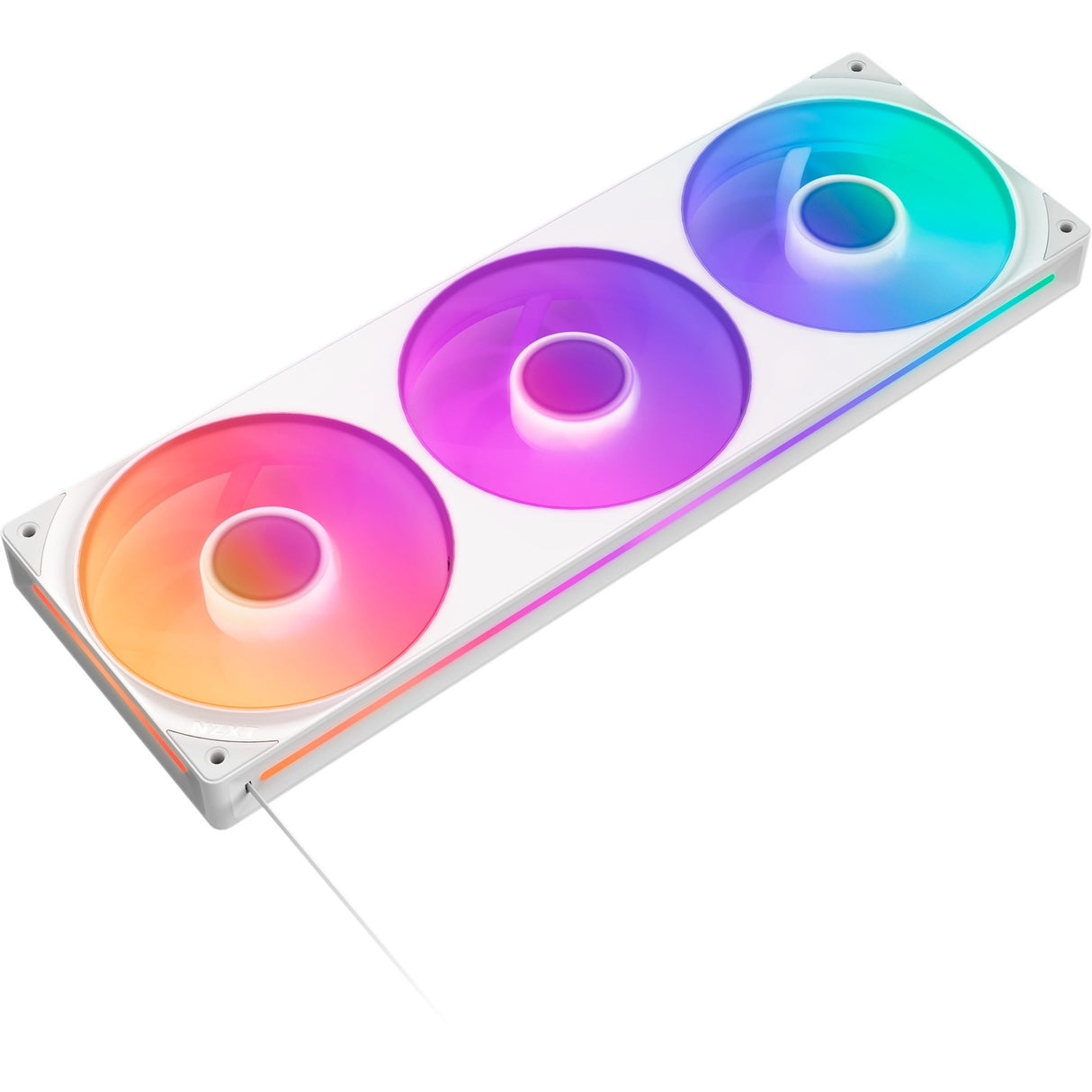 Nzxt f360 rgb core case fans (hvide, 3 styk, 360 x 120 x 26 mm)