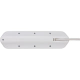 Brennerstuhl ®estilo hjørne tilslutningsboks med USB-opladningsfunktion 4-vejs 2x beskyttelsesstik 2x euro sølv hvid