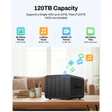 Terramaster f4-425 nas (sort, 1x 2,5 GBE, HDMI, USB)