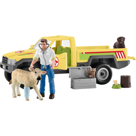 Schleich farm world play figur sæt dyrlæge besøg på farmen