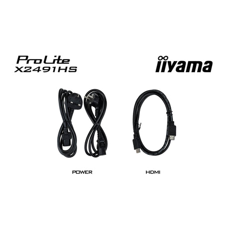 Iiyama prolite x2491hs-b1 23.8 skærm (sort, 120 Hz, HDMI, skærmport, lyd)