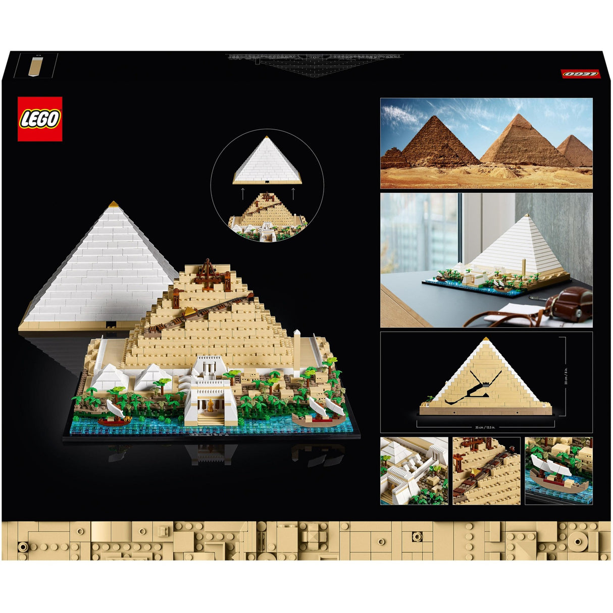 Lego arkitektur - stor pyramide af giza byggelegetøj (21058)