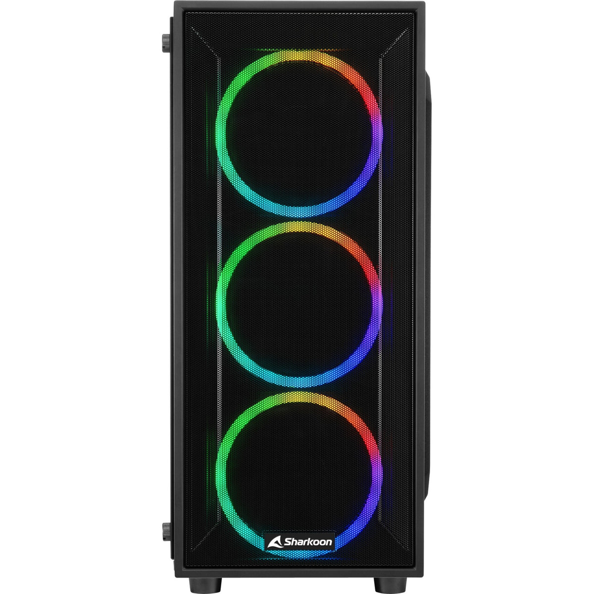 Sharkoon TG4M RGB MIDI Tower-hus (sort | 2x USB-A | RGB | hærdet glas)