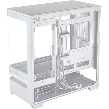 Asus Prime Ap202 Midi Tower-hus (hvid | 2x USB-A | 1x USB-C | RGB | hærdet glas)