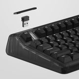 Iqunix og80 mørk side trådløst mekanisk tastatur (sort, us layout (qwerty), gateron brun, 80% (tkl), rgb lysdioder, hot-swappable, pbt, 2.4ghz | bluetooth 5.1 | usb-c)
