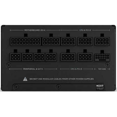 Nzxt c1000 gold atx 3.1 modulær 1000 watt strømforsyning (sort, 1x 12v-2x6, 3x pcie)