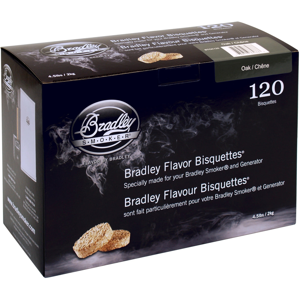 Bradley egetræ briketter rygende træ (120 styk)