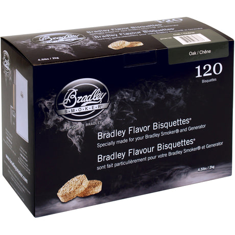 Bradley egetræ briketter rygende træ (120 styk)