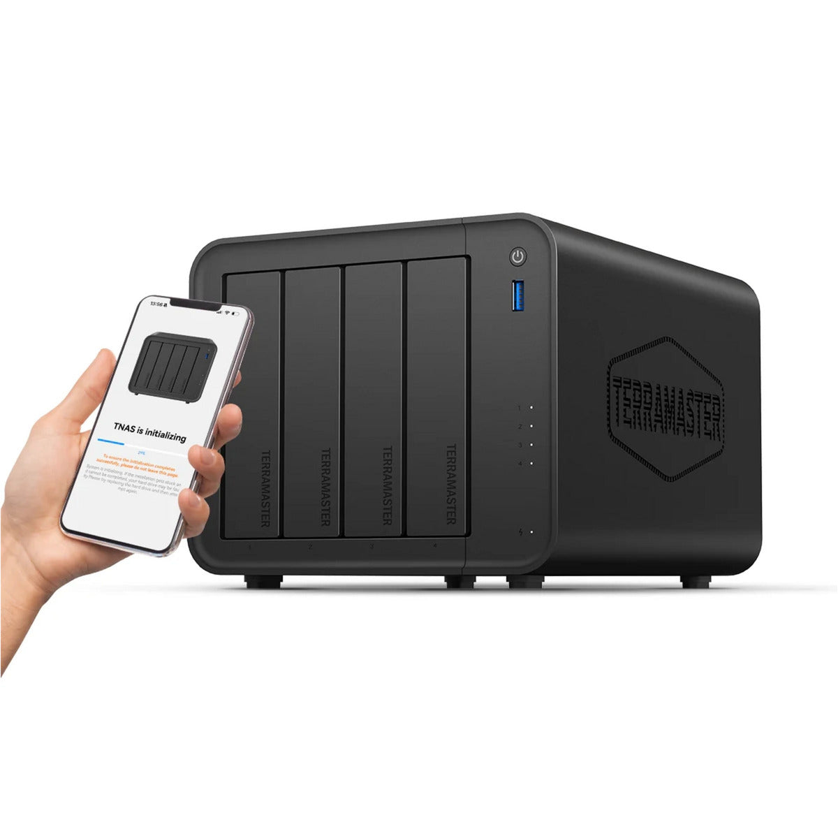 Terramaster F4-424 NAS (sort, 1x RJ-45 2.5GBE, HDMI)
