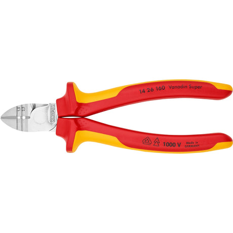 Knipex diagonal afisoleringstang 1426160 skæretang (rød gul)