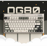 Iqunix og80 hitchhiker wireless mechanical keyboard (gray, us layout (qwerty), cherry mx silent red, 80% (tkl), rgb leds, hot-swappable, pbt, 2.4ghz | bluetooth 5.1 | usb-c)