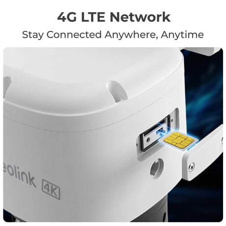 Reolink trackmix g770 + solar panel 2 beveiligingscamera (wit zwart, 4k 8mp uhd, 4g lte, incl. zonnepaneel)