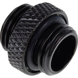 Alphacool eiszapfen dobbelt nippel g1 4 udvendig gevind til g1 4 udvendig gevindforbindelse (sort, til bløde slanger (PVC, silikone, neopren))