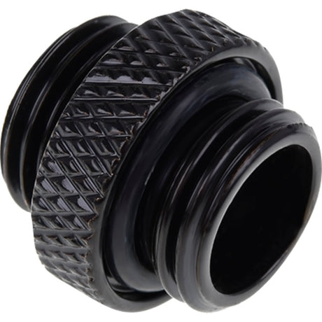 Alphacool eiszapfen dobbelt nippel g1 4 udvendig gevind til g1 4 udvendig gevindforbindelse (sort, til bløde slanger (PVC, silikone, neopren))