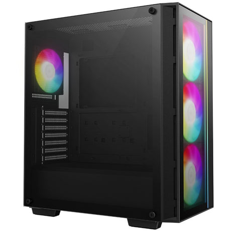 Deepcool Matrexx 55 V4 C Midi Tower-hus (sort | 1x USB-A | 1x USB-C | RGB | Vindue)