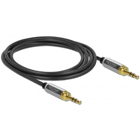 Delock stereokabel 3,5 mm 3 ben stik > 3,5 mm 3 ben stik (sort, 2 meter)