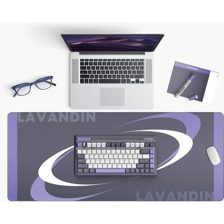 Iqunix og80 lavandin trådløst mekanisk tastatur (lavendel, us-layout (qwerty), cherry mx brown, 80% (tkl), hot-swappable, pbt, 2.4ghz | bluetooth 5.1 | usb-c)