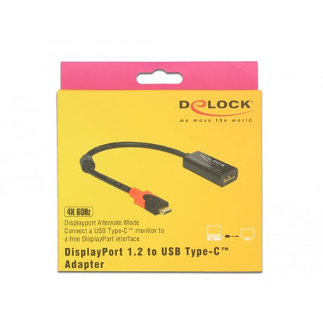 Delock-skærmportadapter til USB-C-skærm 4k (sort, 0,2 meter)