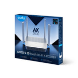 Cudy ax3000 2,5 g wi-fi 6 mesh router (hvid, wr3000h, mesh)