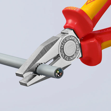 Knipex kombitang 03 06 200 vde kombitang (rød gul, 200mm)