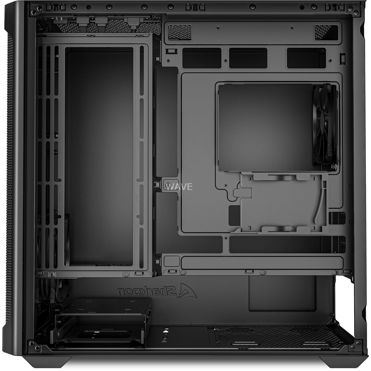 Sharkoon mk4 rgb strip mini tårnhus (sort | 2x usb-a | 1x usb-c | rgb)