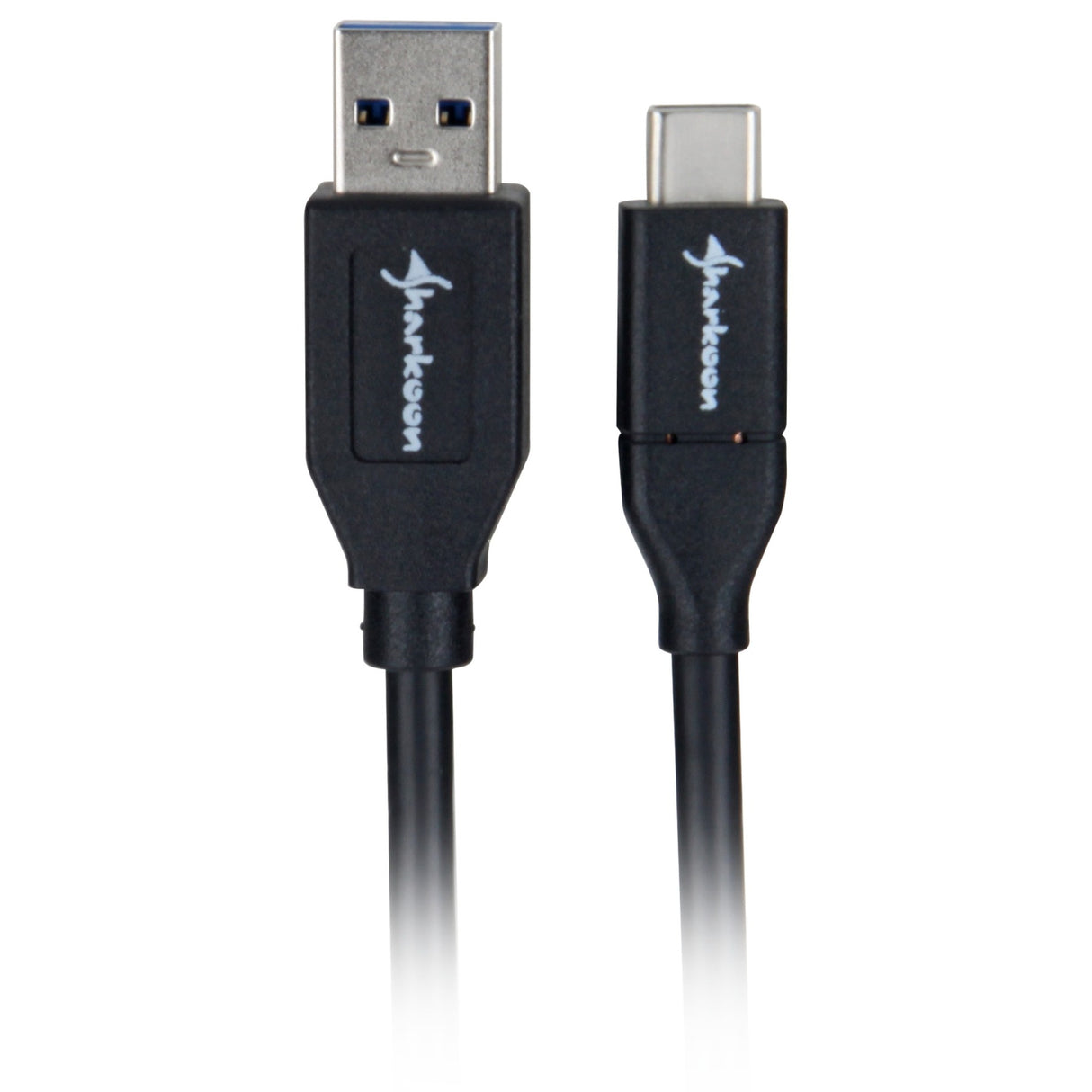 Sharkoon USB-A 3.2 > USB-C-kabel (sort, 0,5 meter)