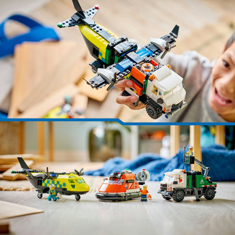Lego city store køretøjer 60505 fly, servicekøretøj og hovercraft remix