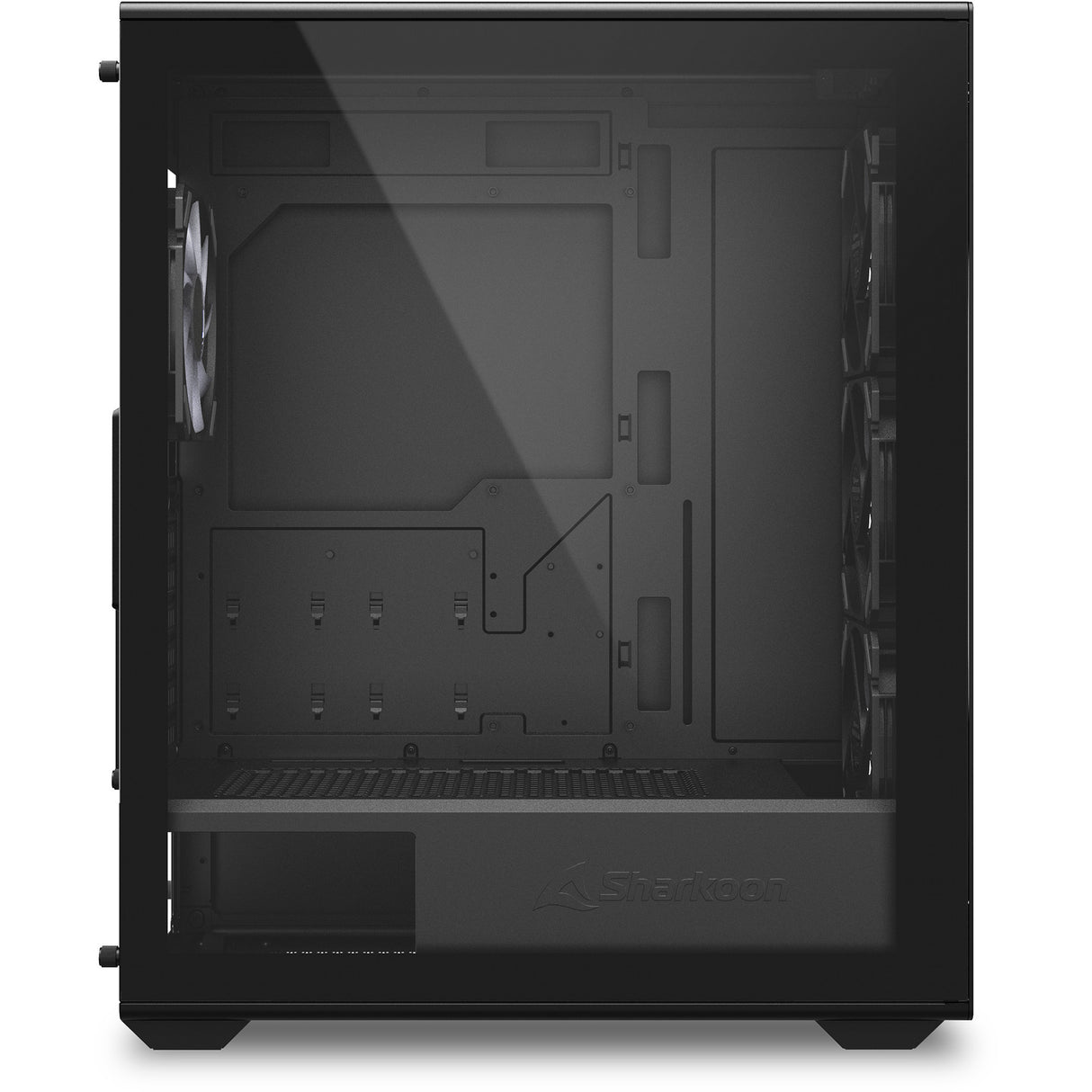 Sharkoon VK4 ARGB Midi Tower-hus (sort | 2x USB-A | RGB | hærdet glas)